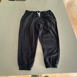 Gap Women Jogger Sweat Pants Black Drawstring Cotton 24" Inseam  XL